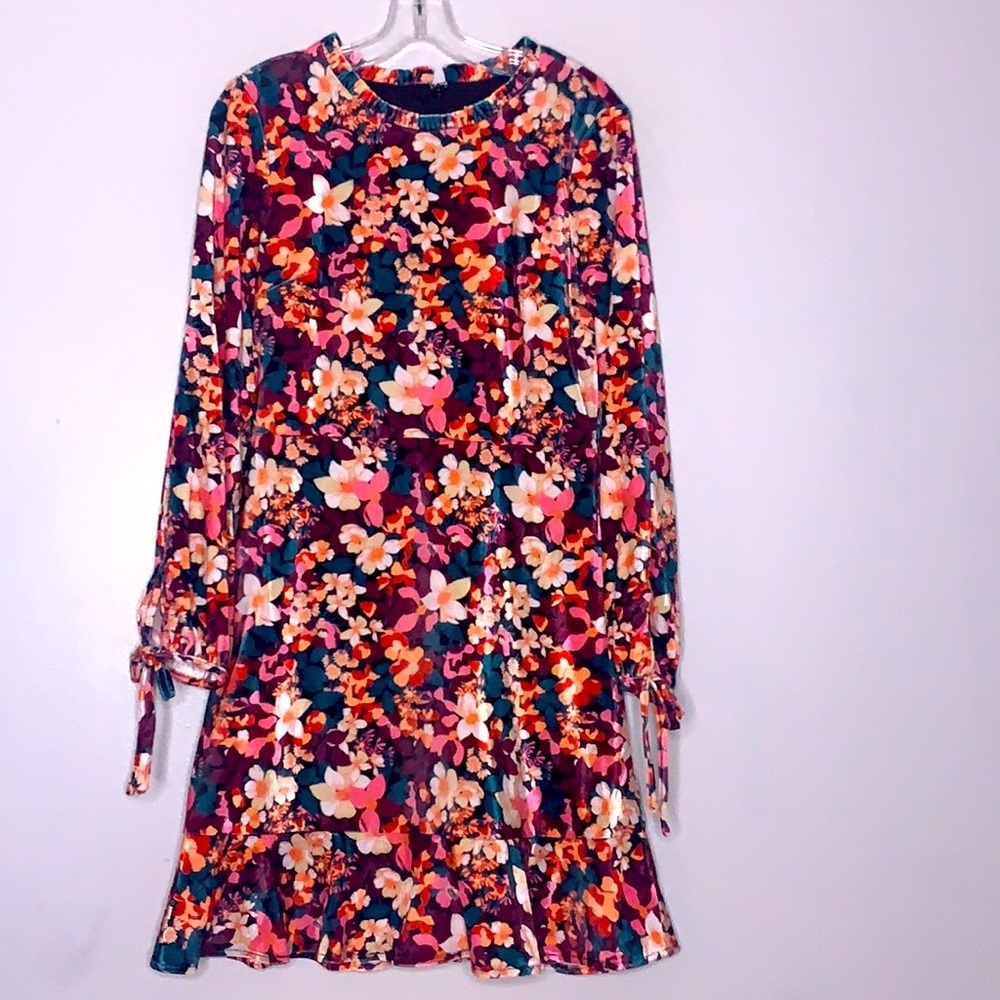 BCBGeneration Floral Long Sleeve Dress - Multicolor